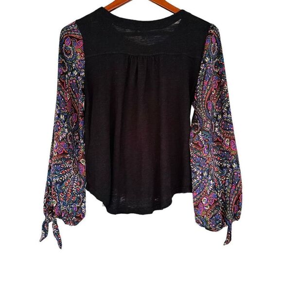 ANTHROPOLOGIE Maybelle Tied Sleeve Top By Akemi + Kin Size XS - Picture 1 of 7